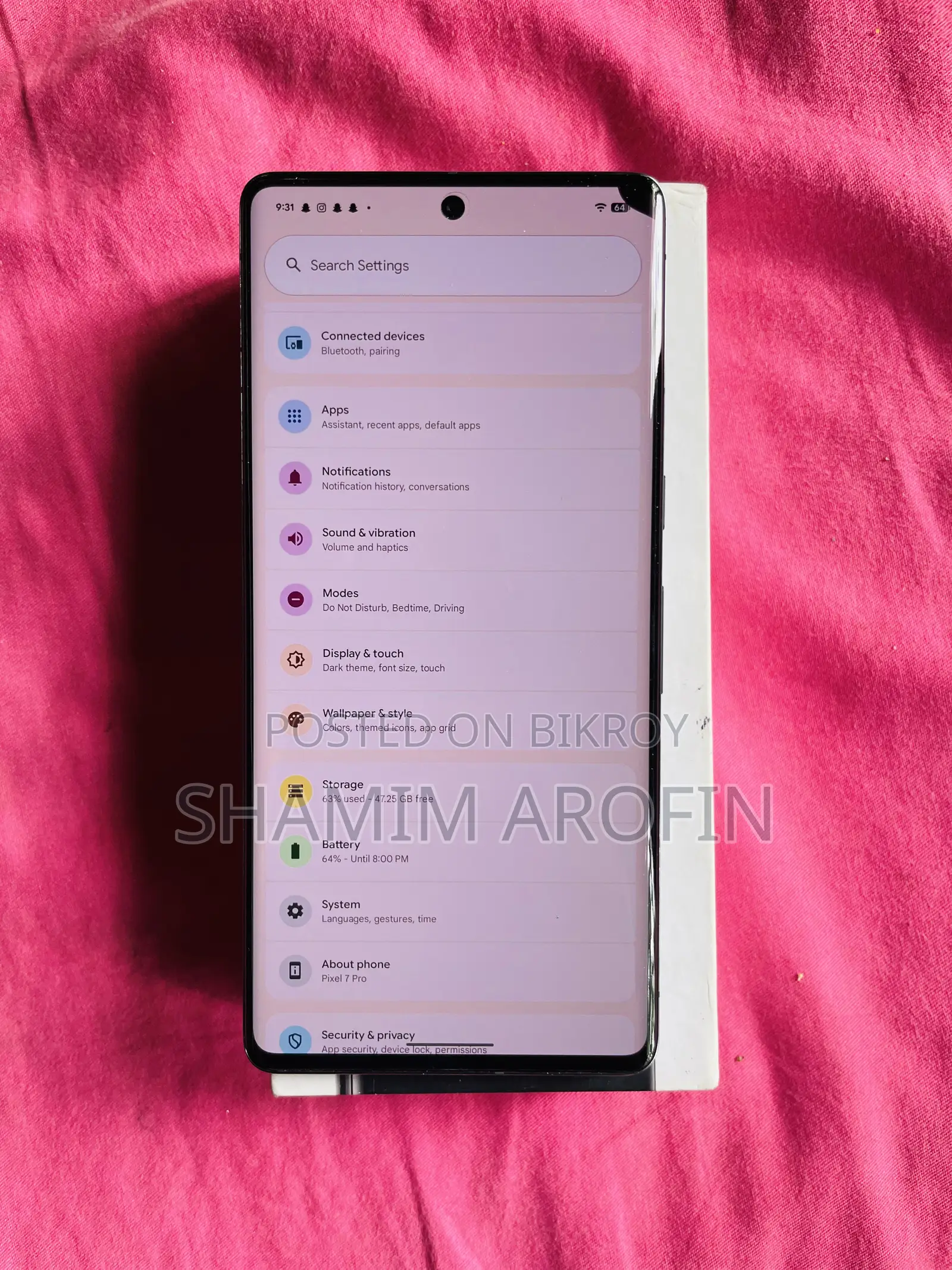 Google Pixel 7 Pro 128 GB Black
