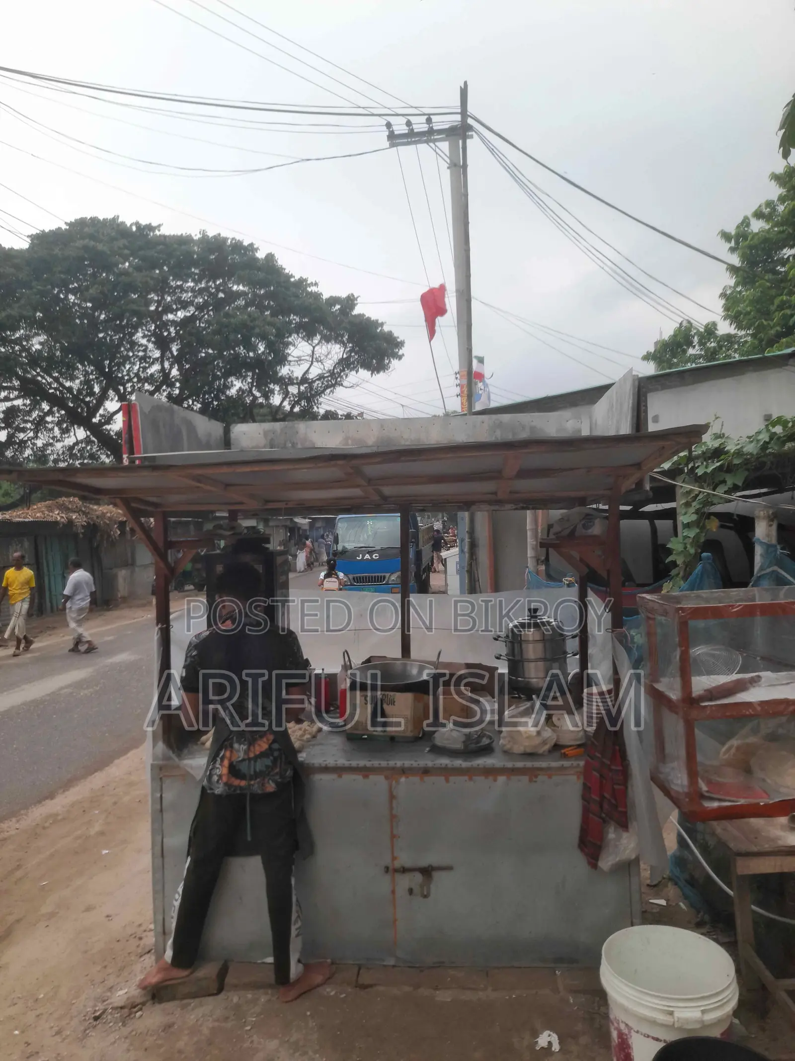 Food Cart (এস এস শিট ও কাঠ দিয়ে তৈরি )