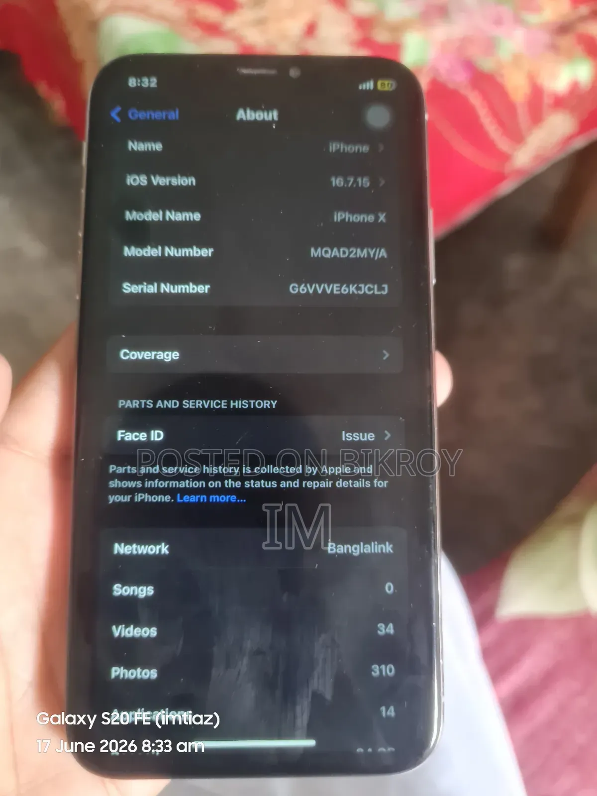 Apple iPhone X 64 GB White