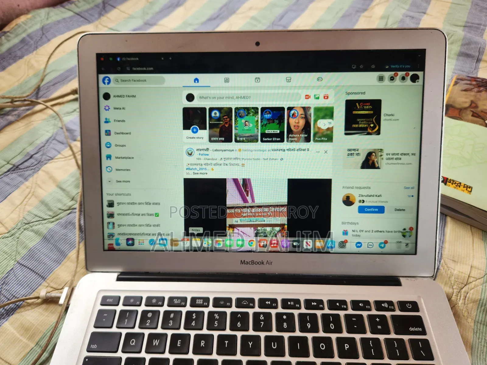 Laptop Apple MacBook Air 2013 4GB Intel Core I5 HDD 128GB