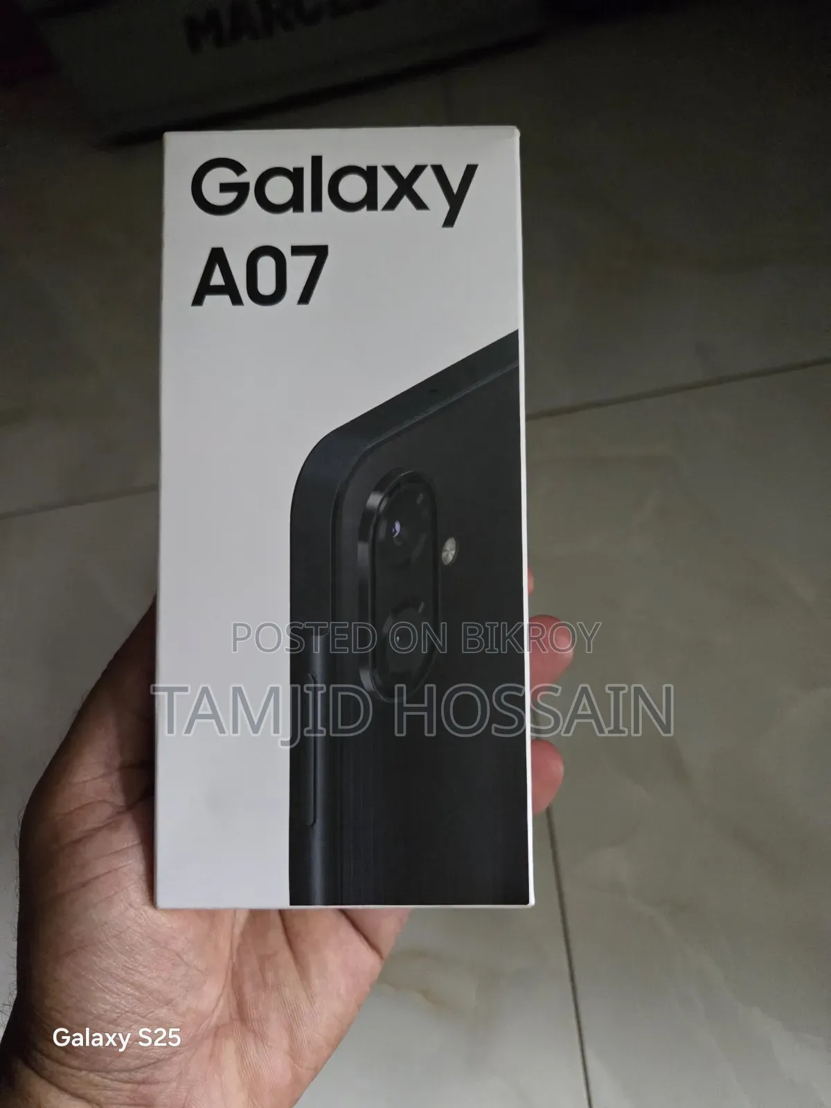 নতুন স্যামসাং গ্যালাক্সি এ০৭ ৪জি ১২৮ জিবি ব্ল্যাক