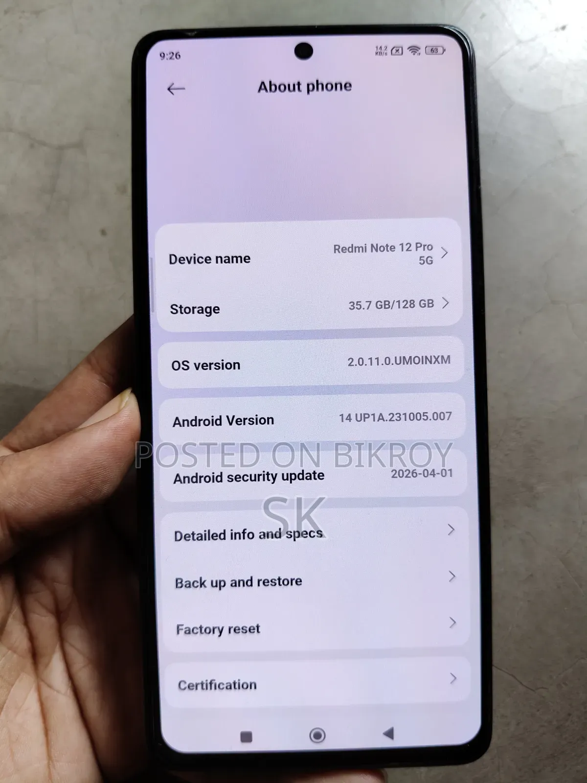 Xiaomi Redmi Note 12 Pro 5G 128 GB Black