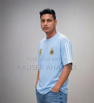 Premium Argentina Fan Edition Drop Shoulder Sky Color