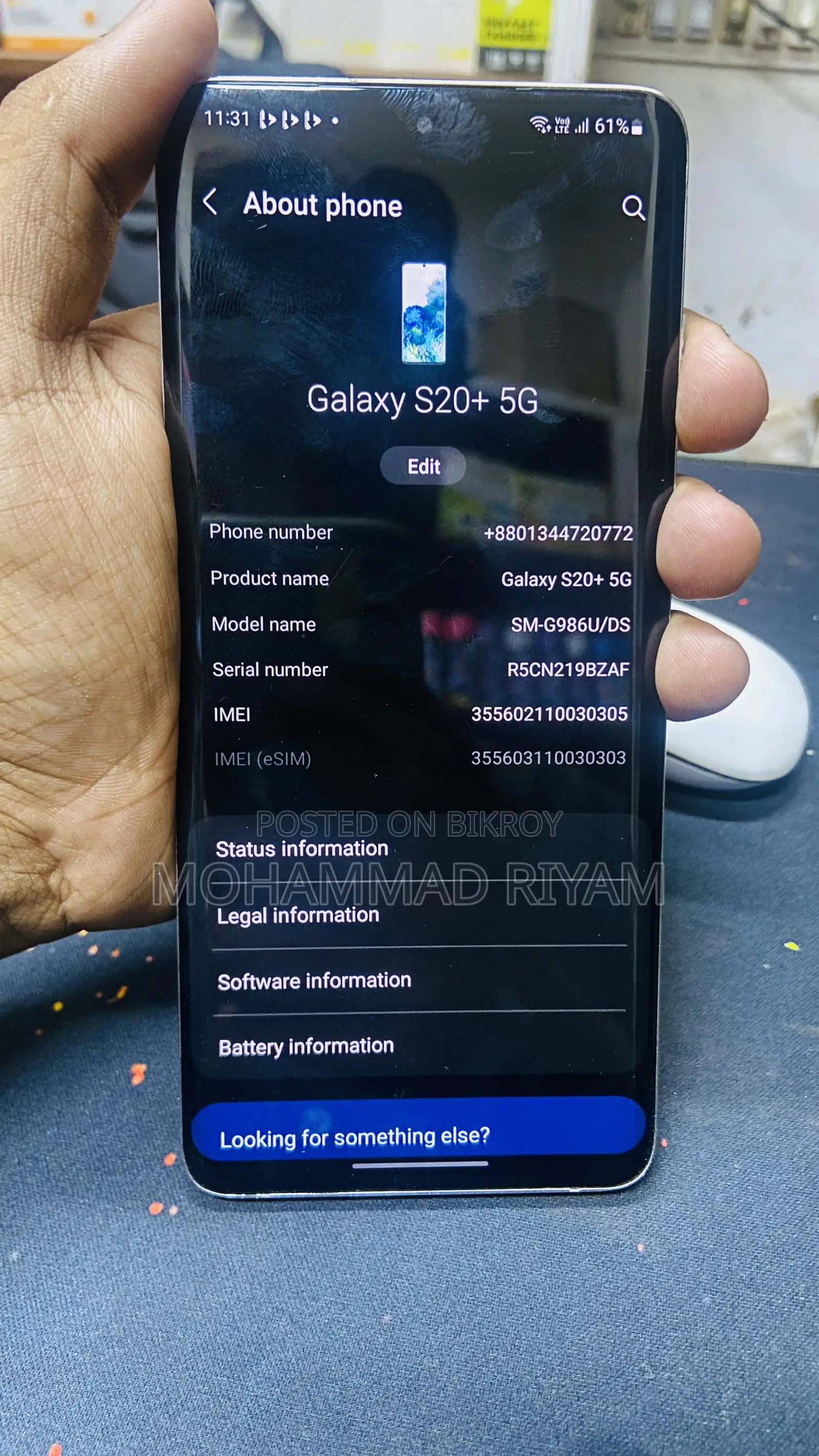 Samsung Galaxy S20+ 5G 128 GB Black
