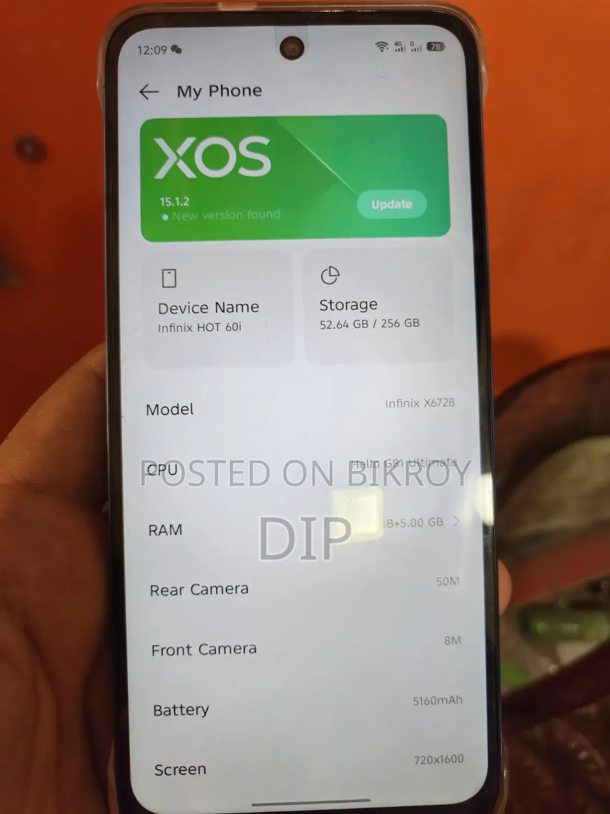 New Infinix Hot 60i 256 GB Blue