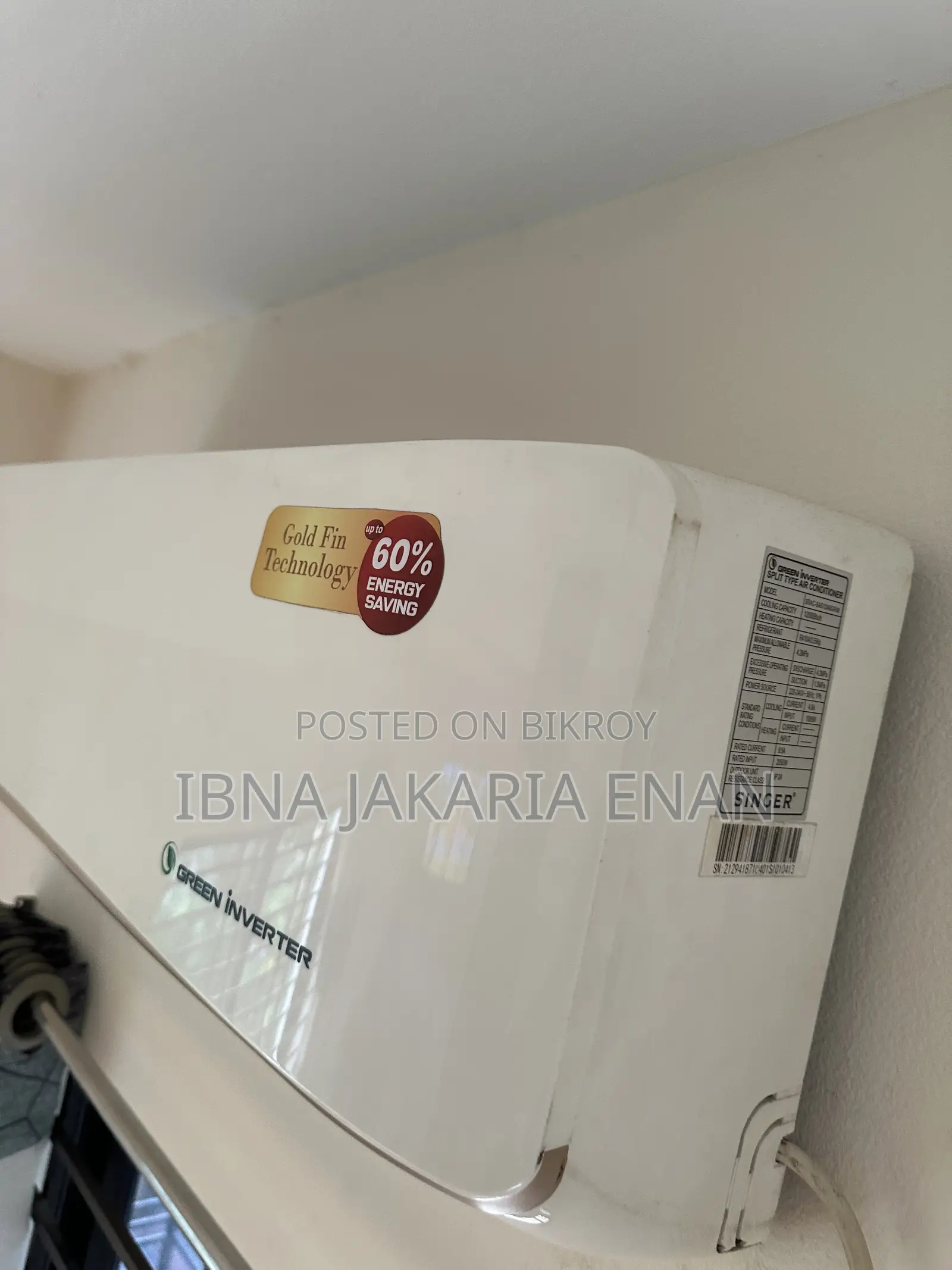 Singer 1 Ton Inverter AC