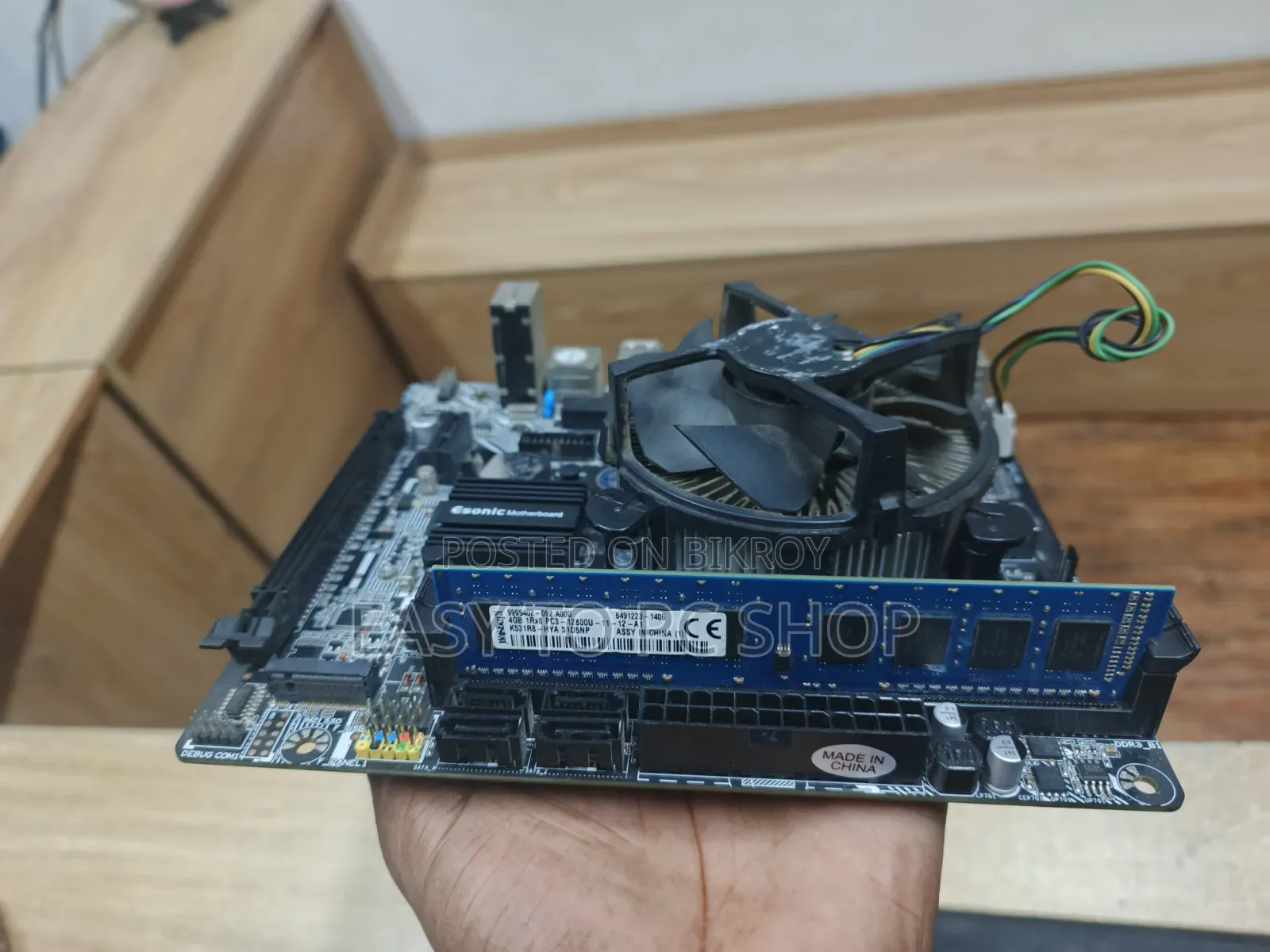 Used (Core I3-2gen H-61 Motherboard 4gb Ram