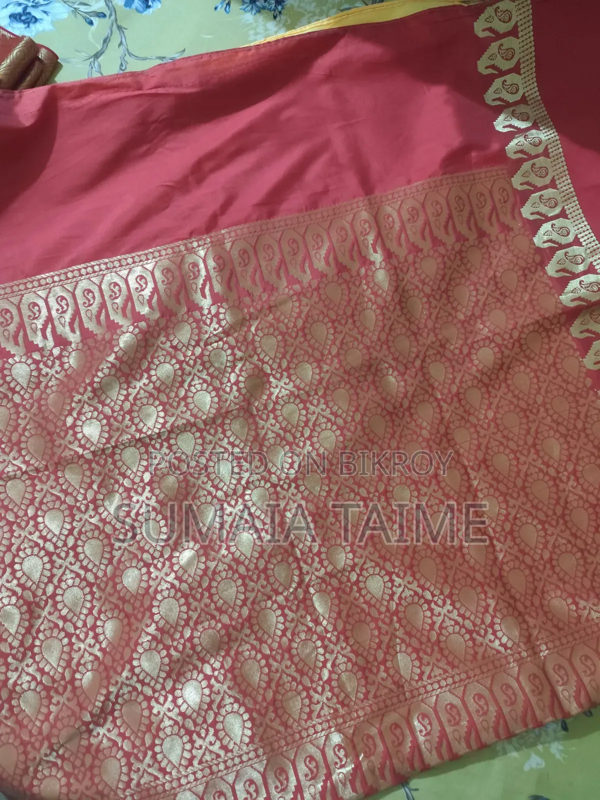Yellow Katan Saree