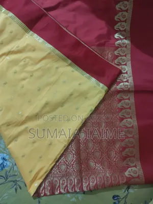 Yellow Katan Saree
