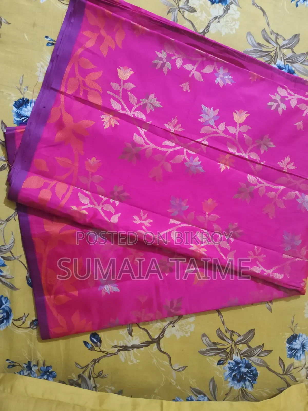 Pink Katan Saree