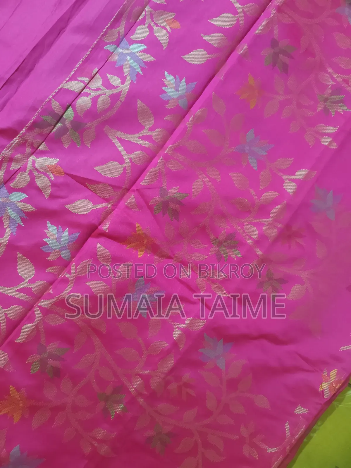 Pink Katan Saree