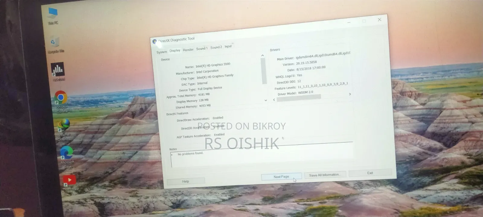 Laptop HP 15 8GB Intel Core i7 HDD+SSD 512GB
