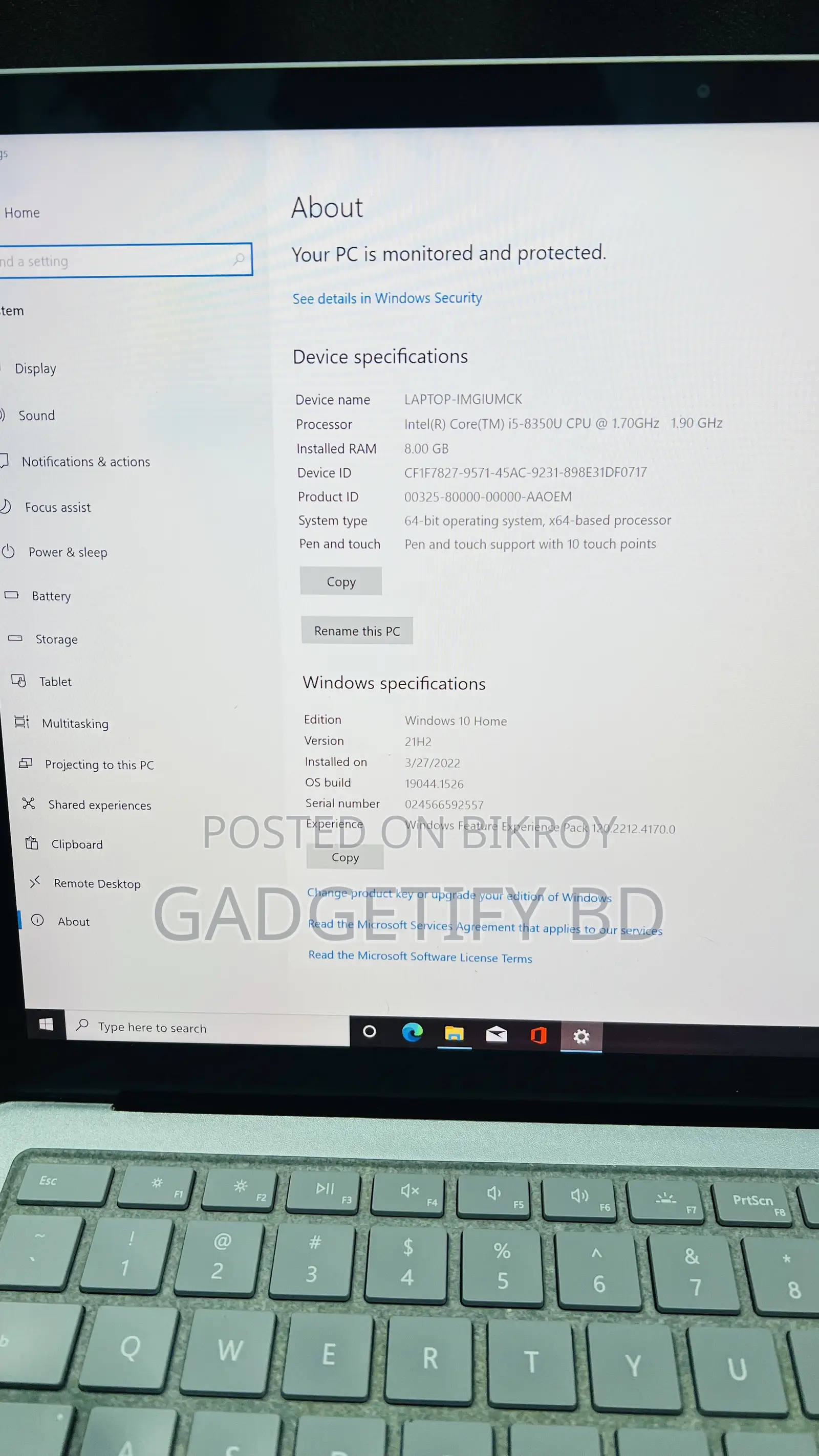 Laptop Microsoft Surface 2 8GB Intel Core I5 SSD 256GB