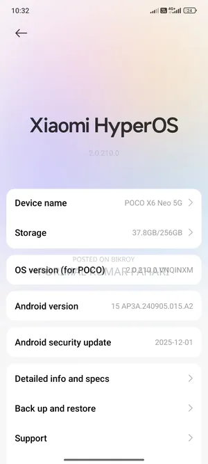 New Xiaomi Poco X6 Pro 256 GB Yellow