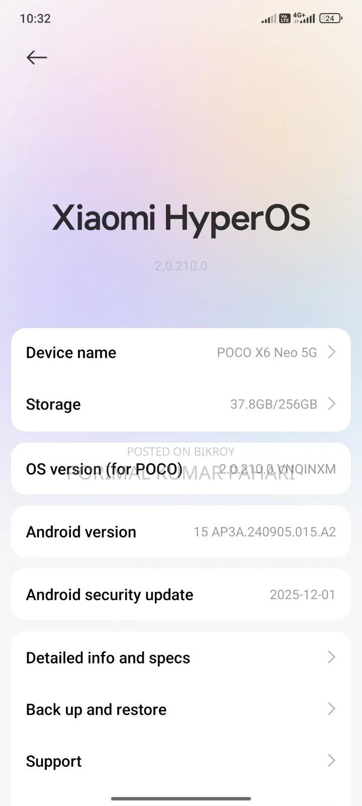 New Xiaomi Poco X6 Pro 256 GB Yellow