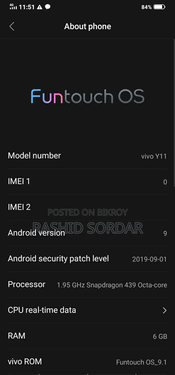 Vivo Y11 32 GB Blue