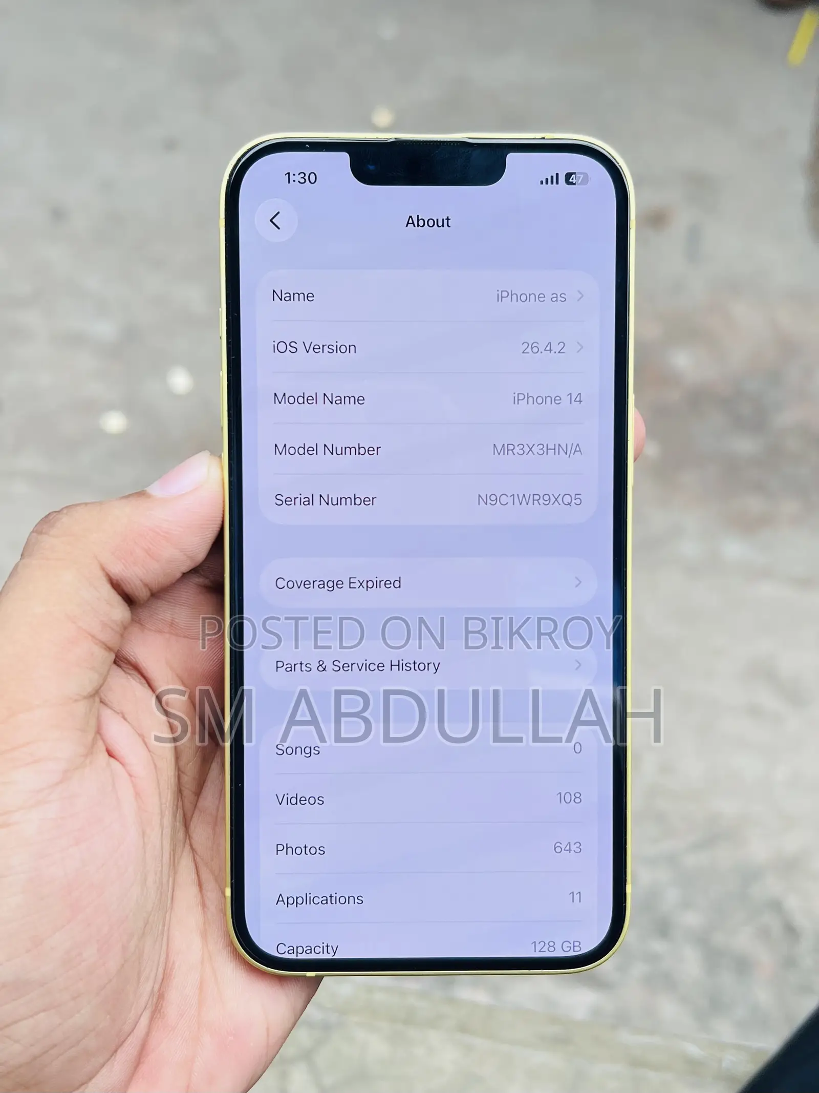 Apple iPhone 14 128 GB Yellow