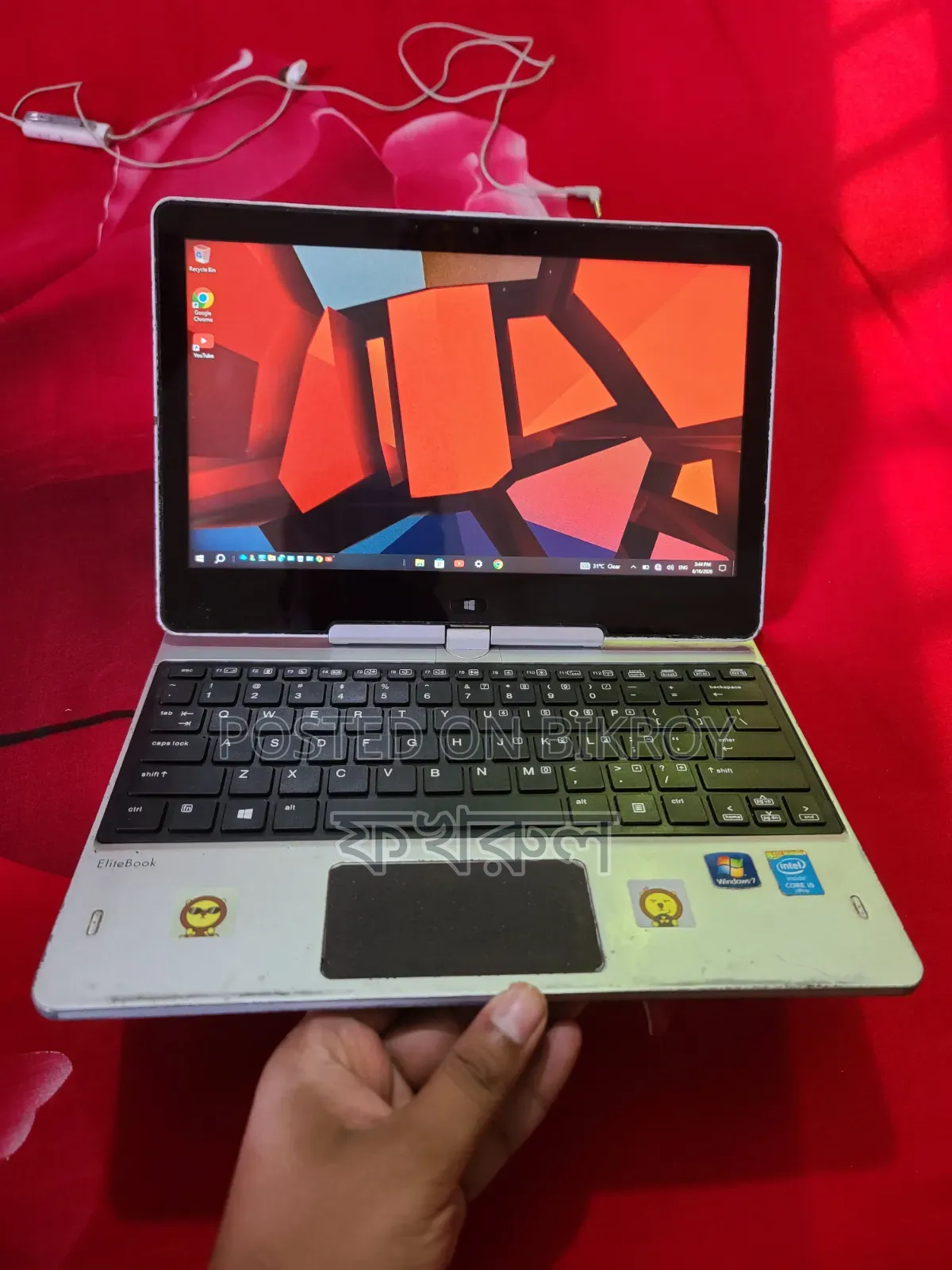 ল্যাপটপ HP EliteBook Revolve 810 G3 ট্যাবলেট 8GB Intel Core I5 SSD 256GB