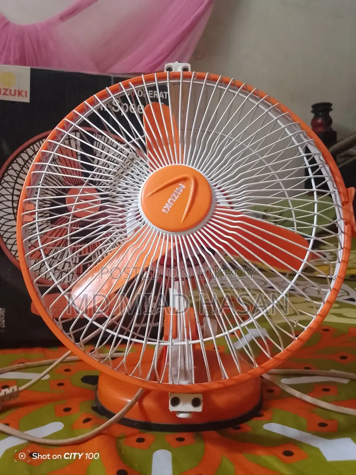 মিজুকি হাই স্পিড ফ্যান ৯ ইঞ্চি মাল্টি কালার