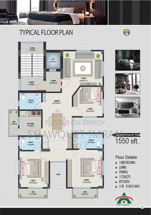 3-Bedroom Apartment At Basundhara For Sale