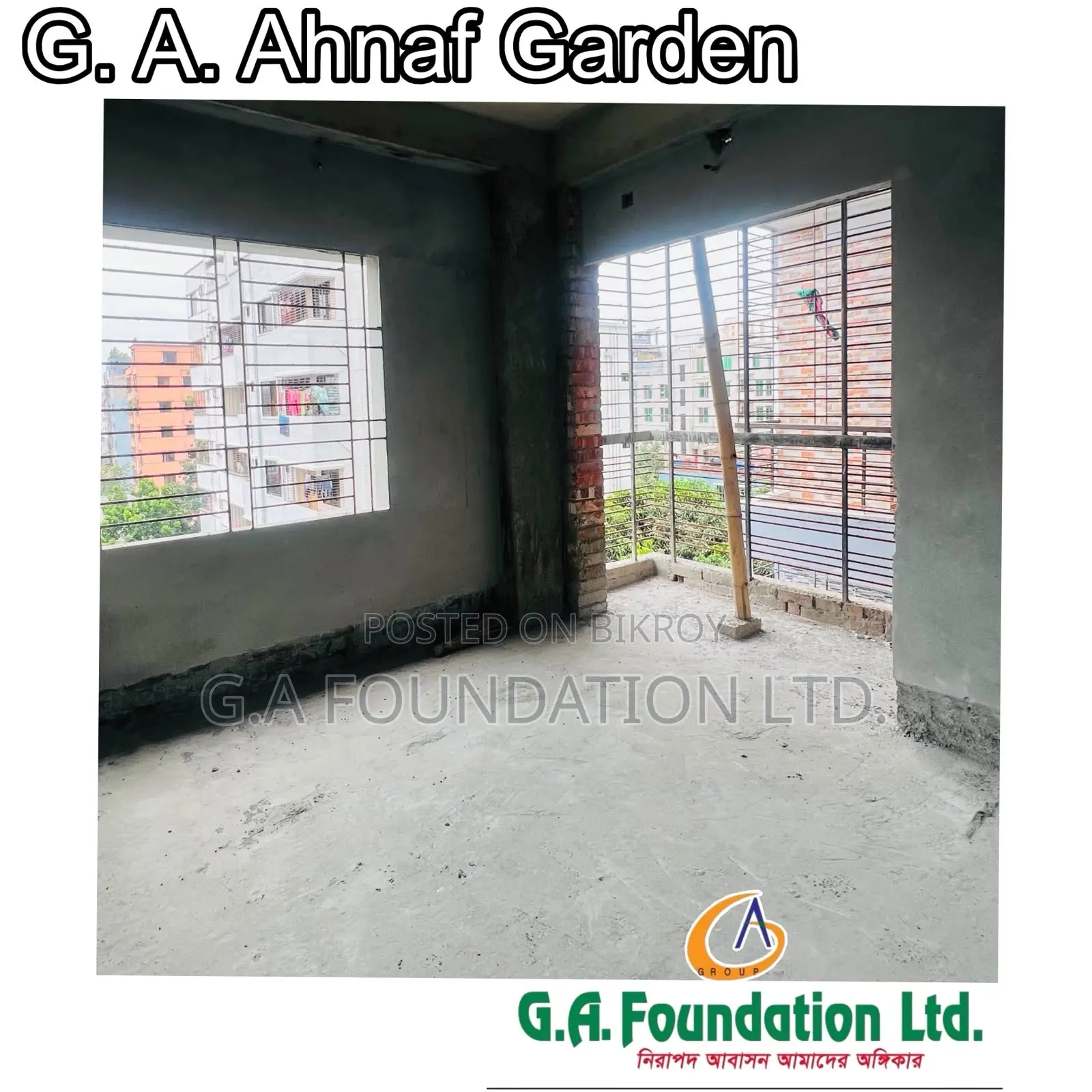 3-bedroom Apartment in G. A. Ahnaf Garden, Mirpur for Sale