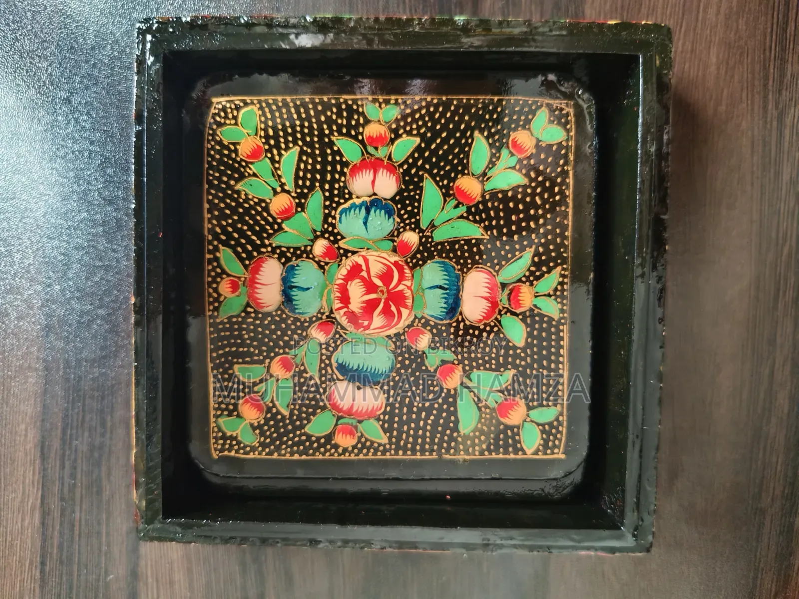 Artisan-Made Kashmiri Paper Mache Candle Holders + Coaster Set