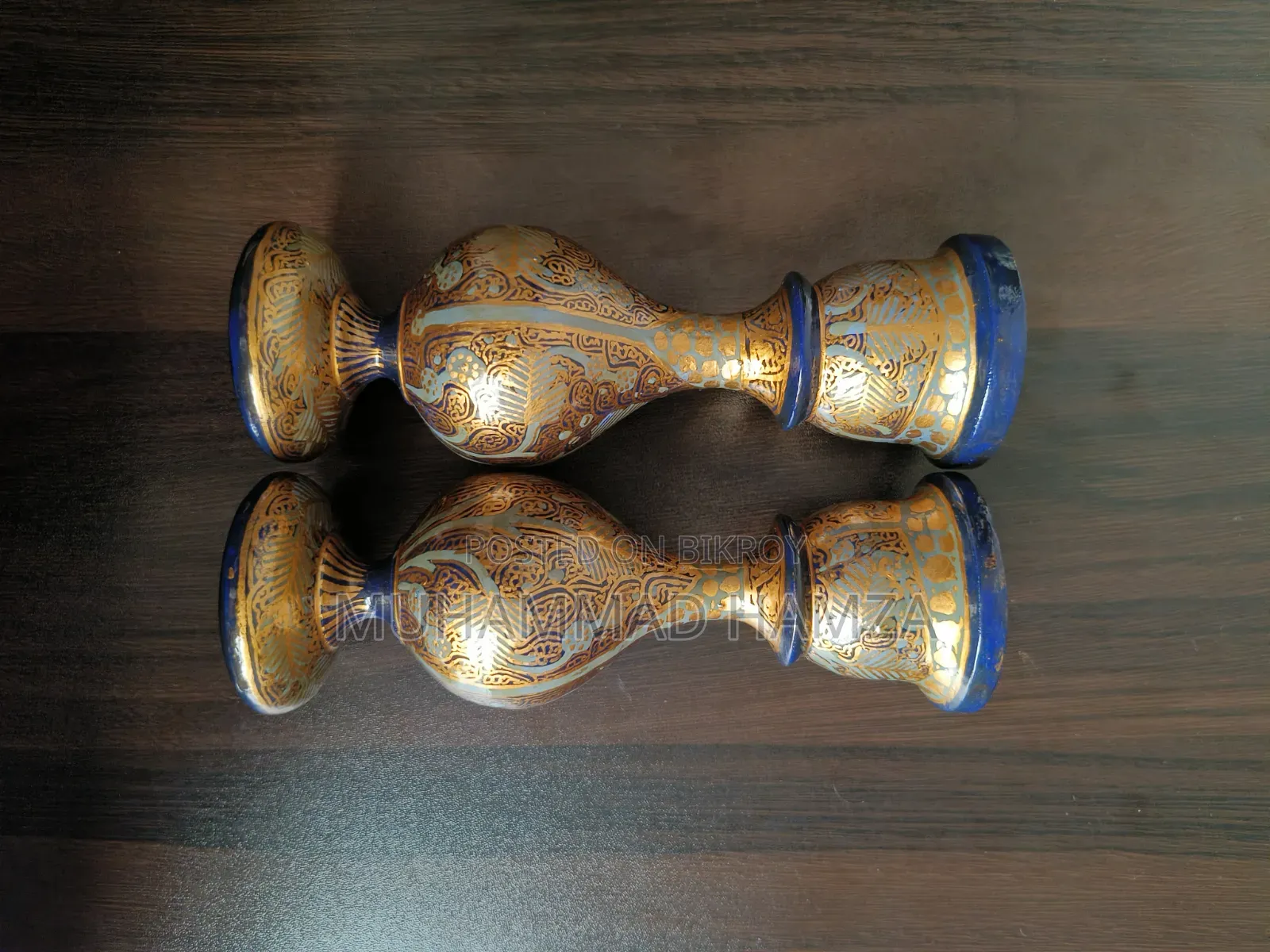 Artisan-Made Kashmiri Paper Mache Candle Holders + Coaster Set