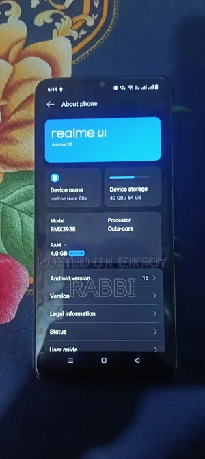 Realme Note 60x 64 GB White