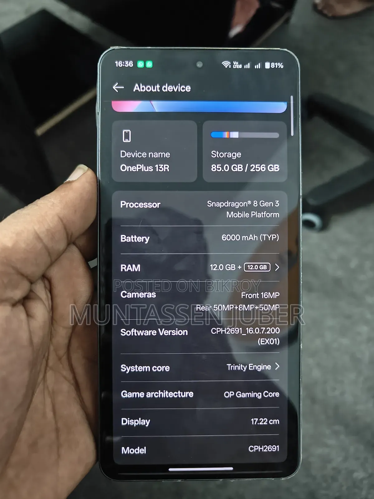 OnePlus 13R 256 GB Black
