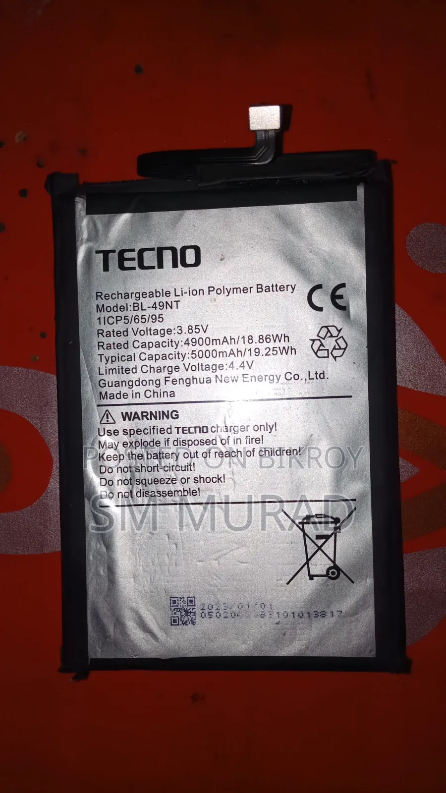 Tecno Spark Go 2023 Battery
