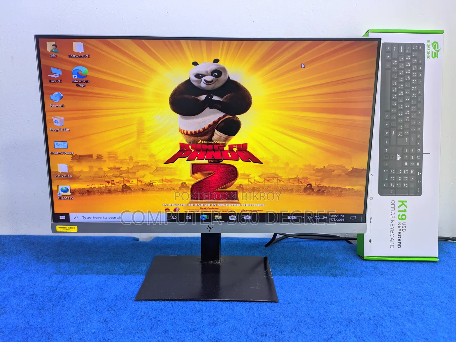 60Hz, 24-Inch Borderless Monitor HP E243 DisplayPort, HDMI, USB, VGA