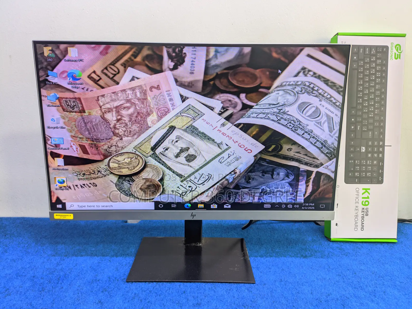 60Hz, 24-Inch Borderless Monitor HP E243 DisplayPort, HDMI, USB, VGA