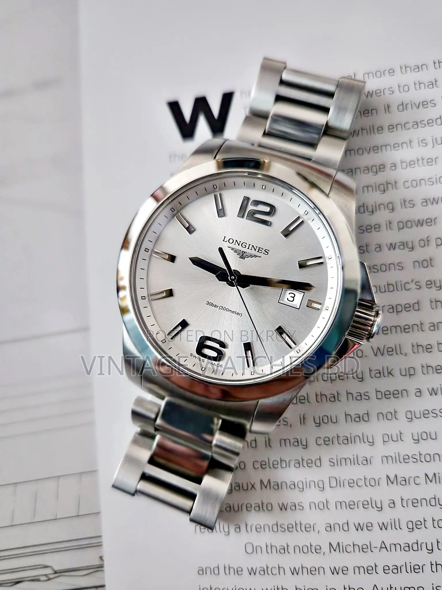 Original Longines Conquest Quartz Big Dial Swiss Made
