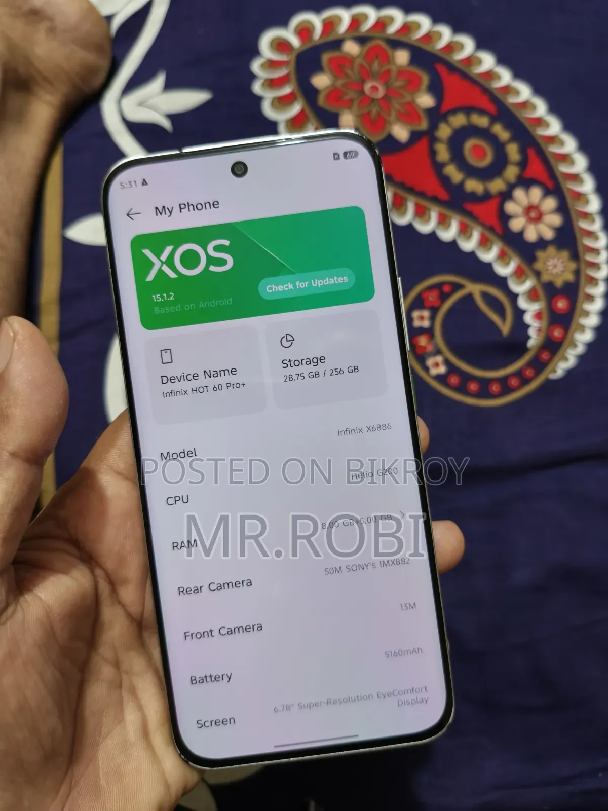 Infinix Hot 60 Pro+ 256 GB Gold