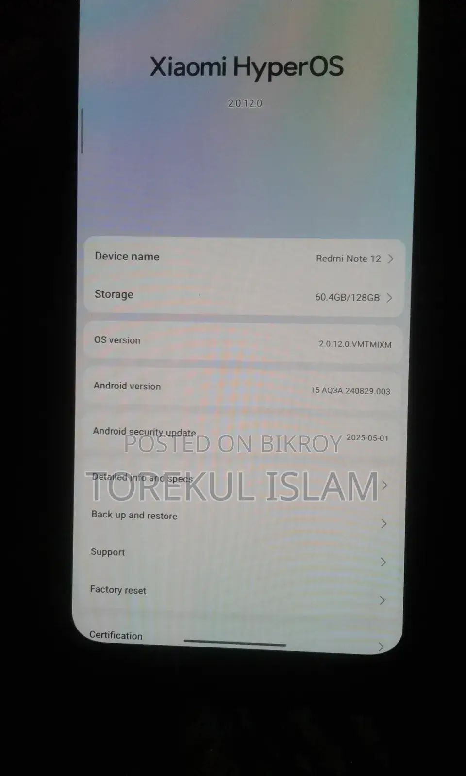 Xiaomi Redmi Note 12 128 GB Gray