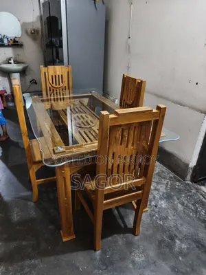 Chittagong Teak Wood Dining Table and Chairs
