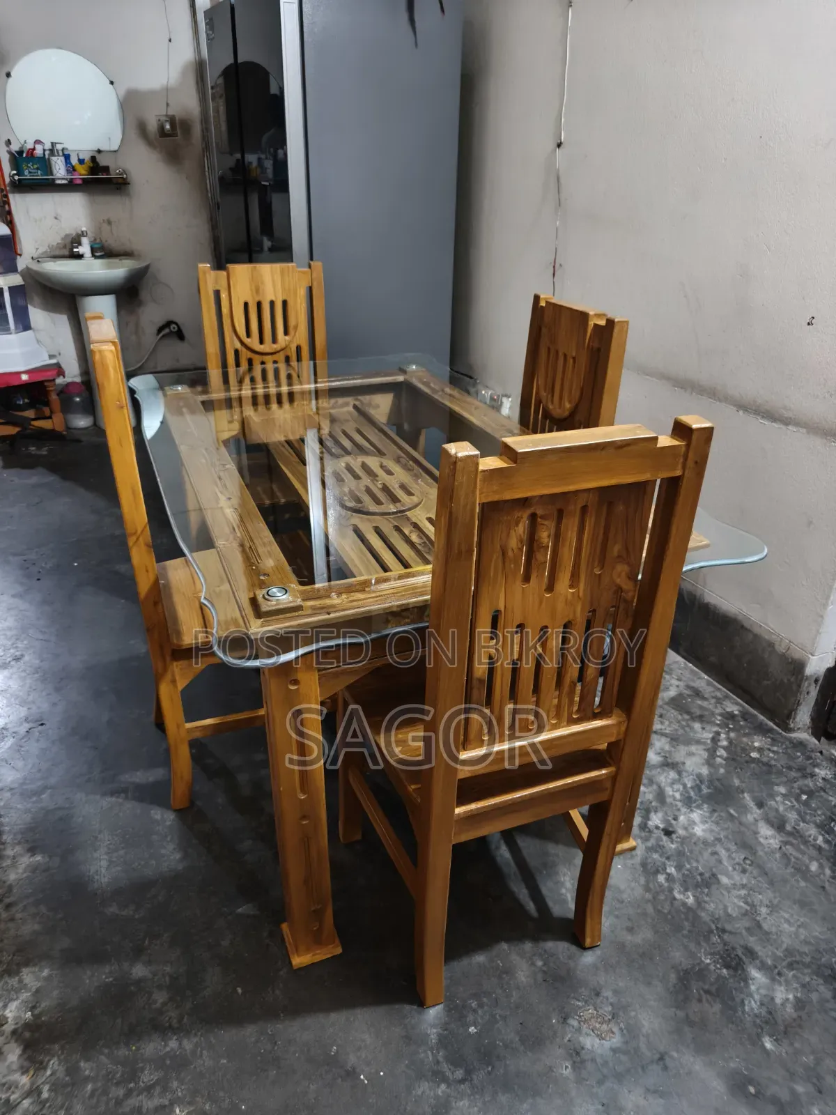 Chittagong Teak Wood Dining Table and Chairs