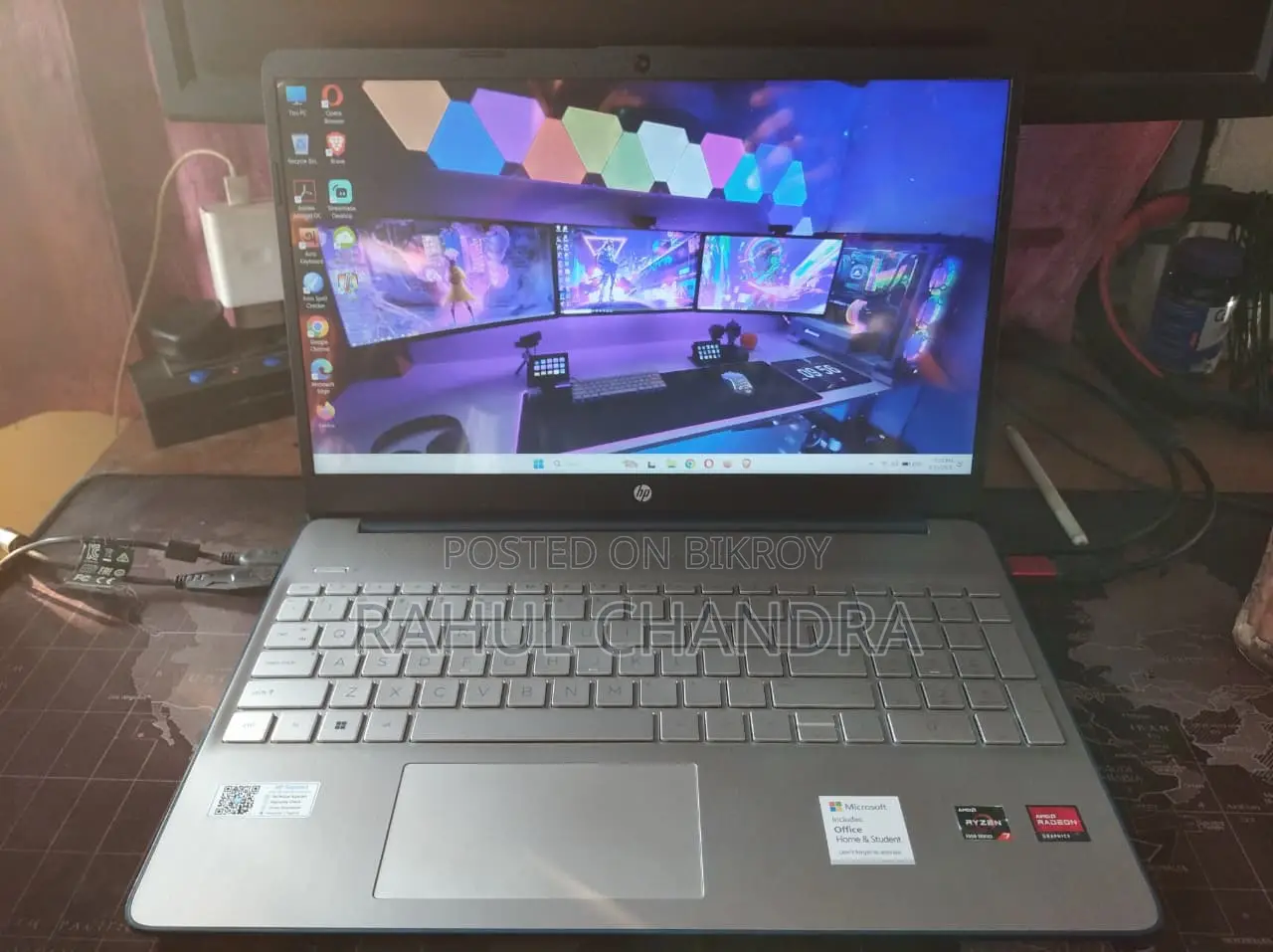 Laptop HP 15s 8GB AMD Ryzen 7 SSD 500GB