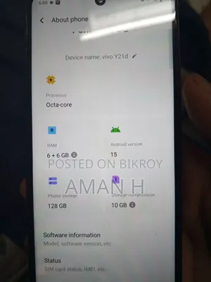 Vivo Y21d 128 GB Black