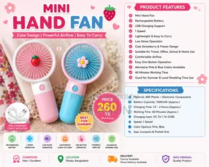Cute Mini Rechargeable Hand Fan