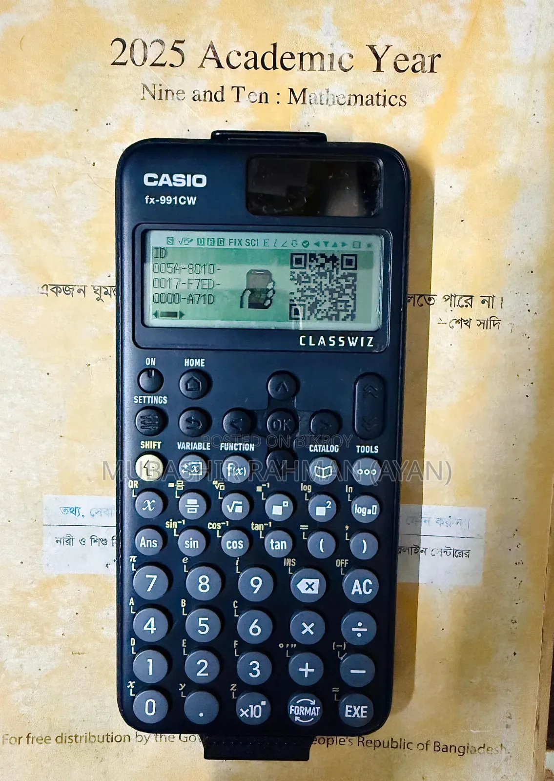 Casio Fx-991cw Scientific Calculator