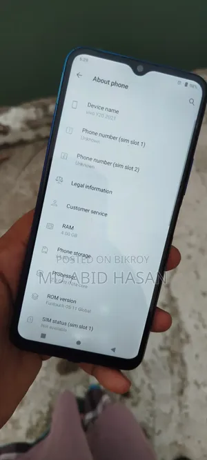 Vivo Y20 64 GB Blue