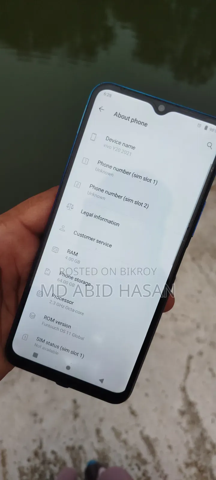 Vivo Y20 64 GB Blue