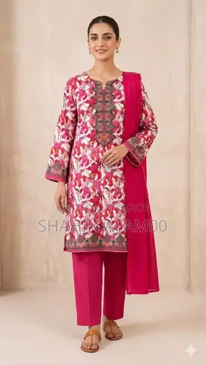 পাকিস্তানি জমজম থ্রি পিস আনস্টিচ