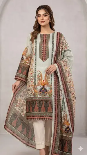 পাকিস্তানি জমজম থ্রি পিস আনস্টিচ