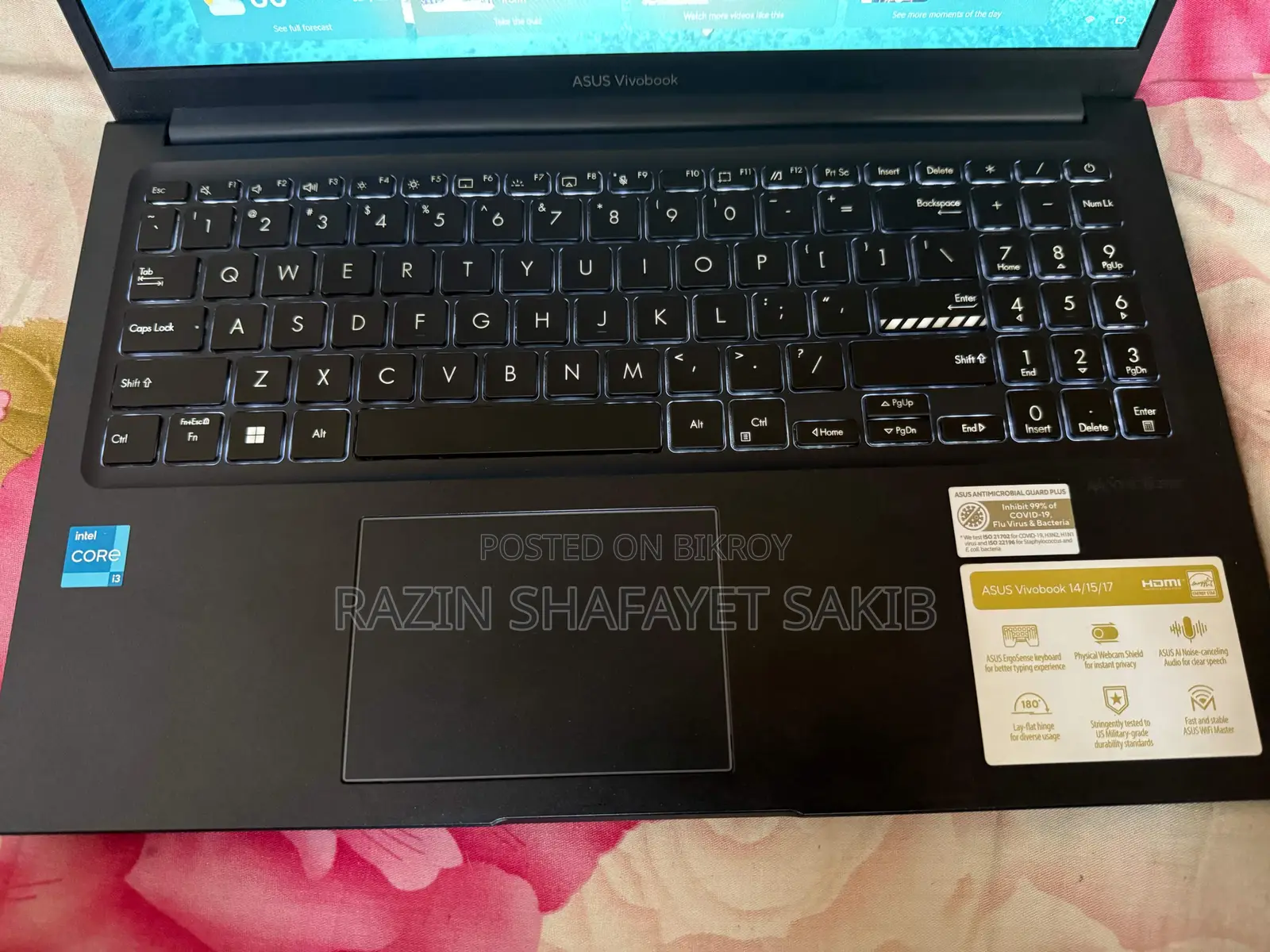 Laptop Asus VivoBook 15 X510UQ 8GB Intel Core i3 SSD 512GB