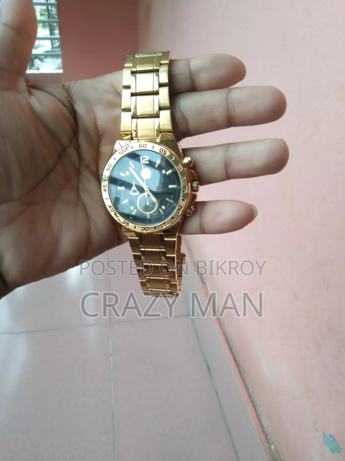 Golden color watch brought from Dubai for sale