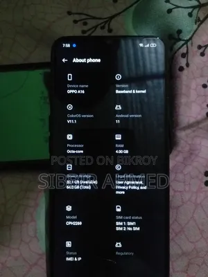 Oppo A16 64 GB Black