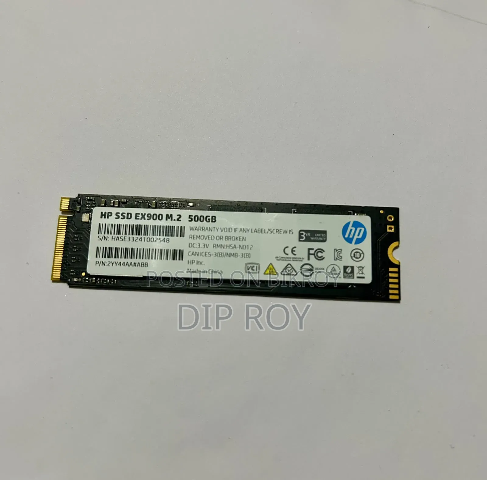 SSD - HP EX900 M.2 NVMe SSD 500GB