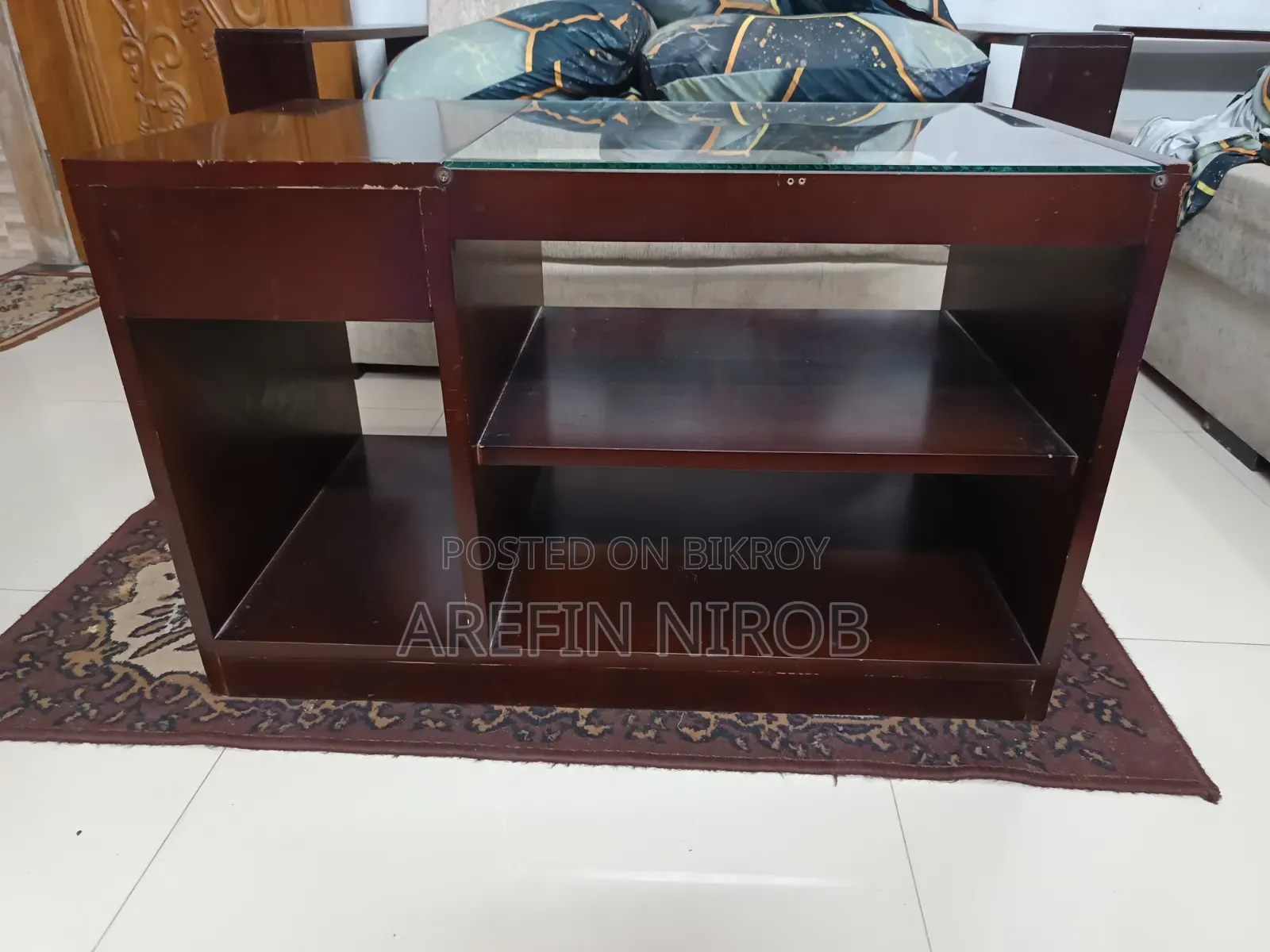 মালয়েশিয়ান উড সোফা (সোফা কভার ফ্রি) সেট টেবিলসহ